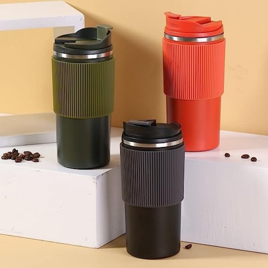 كوب قهوة حافظ للحرارة مع ربل - 12 اونص |  12oz