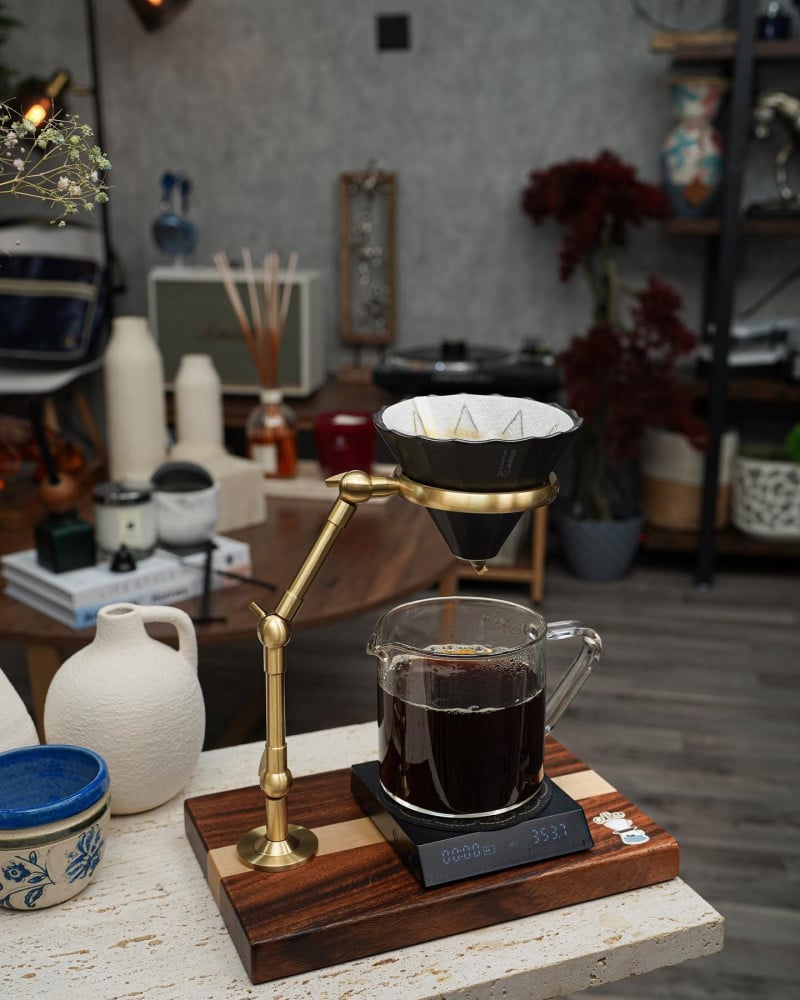 ستاند حامل اقماع التقطير V60 مصنوع من الخشب الفاخر - Stand V60