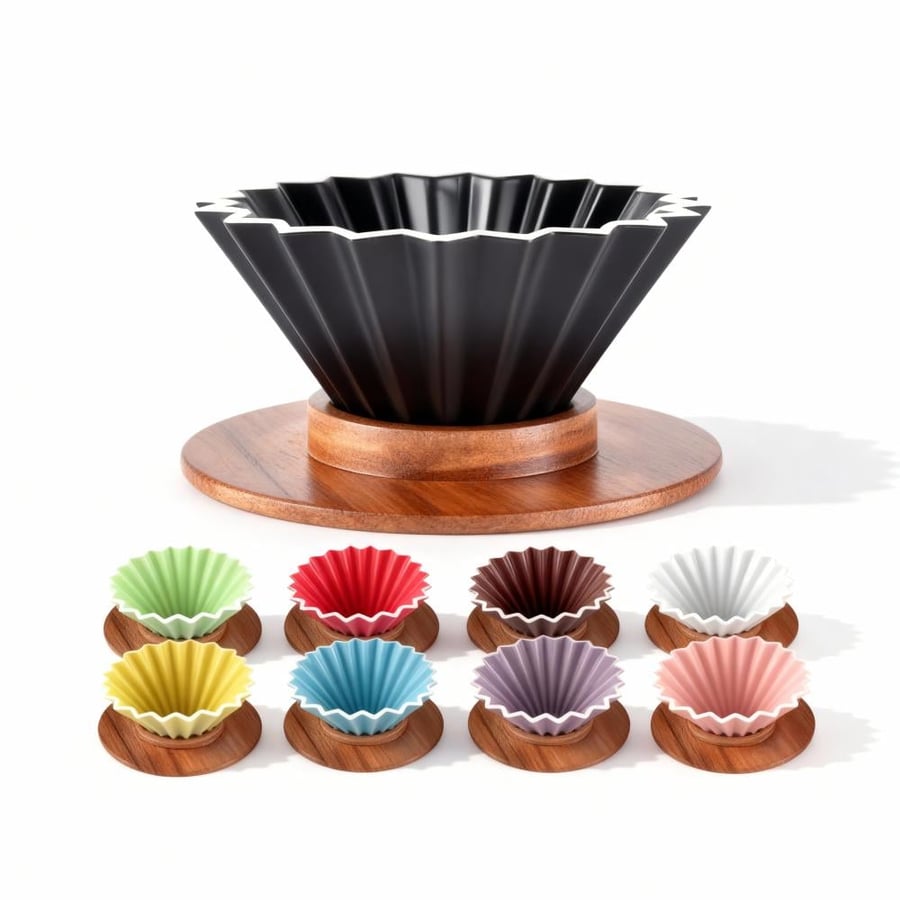 قمع الترشيح V60 مطابق لـ اوريقامي مع قاعدة - مقاس 02 | V60 Dripper