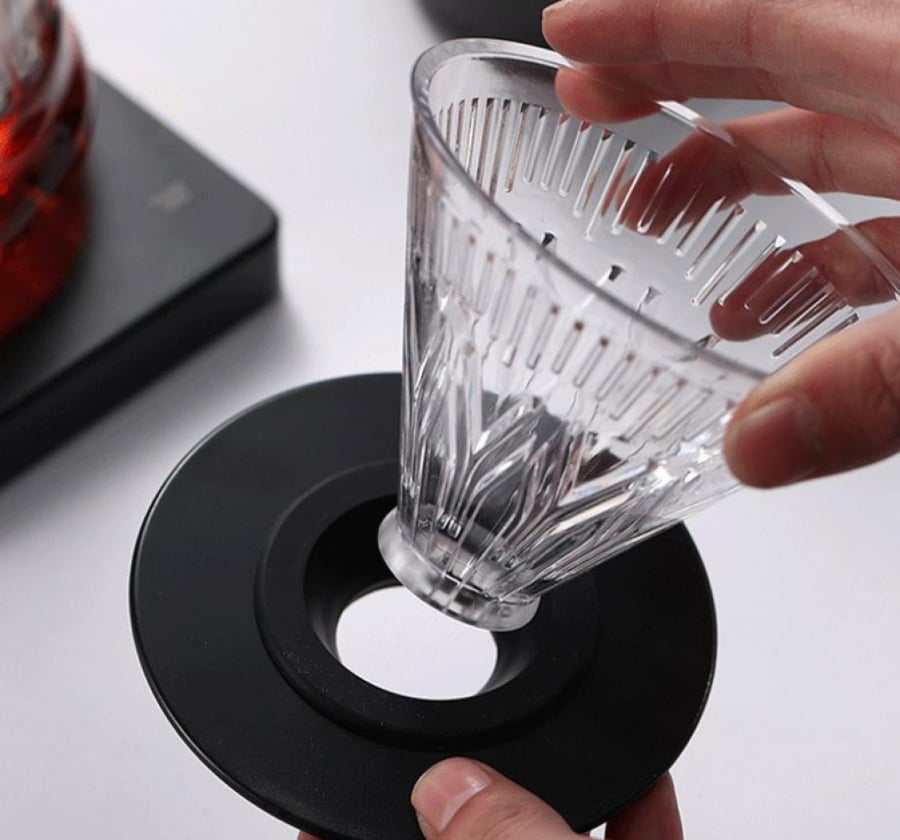 قمع V60 مع قاعدة - الوان و مقاسات متعددة | V60 Dripper