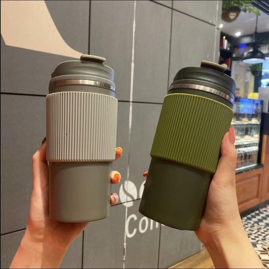 كوب قهوة حافظ للحرارة مع ربل - 12 اونص |  12oz