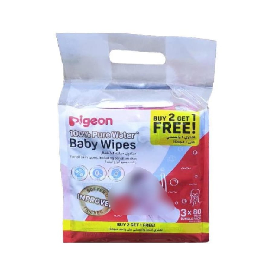 Pigeon baby wet wipes 82 wipes x 3