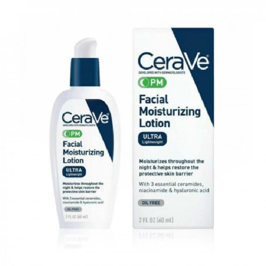 CeraVe Moisturizing Face Lotion Night Cream with Hyaluronic Acid and Niacinamide - 60ml