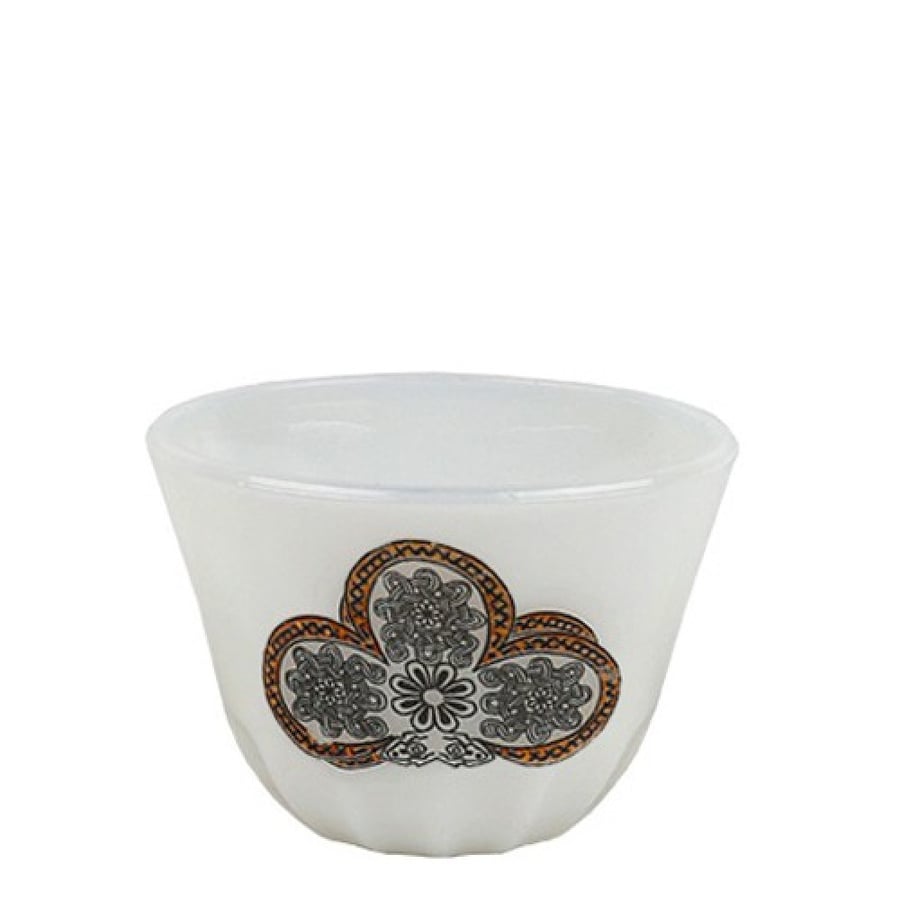 Korean saif cups with a large drawing, 12 pieces