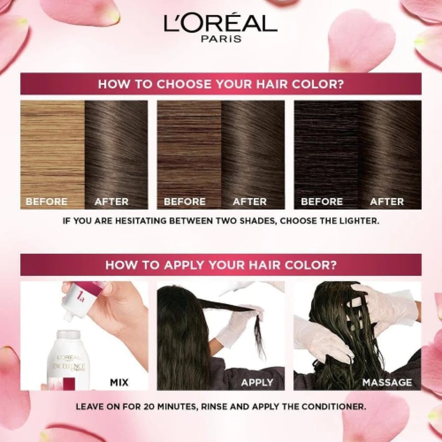 L'Oreal Paris Excellence hair dye, deep light brown - No. 5.1