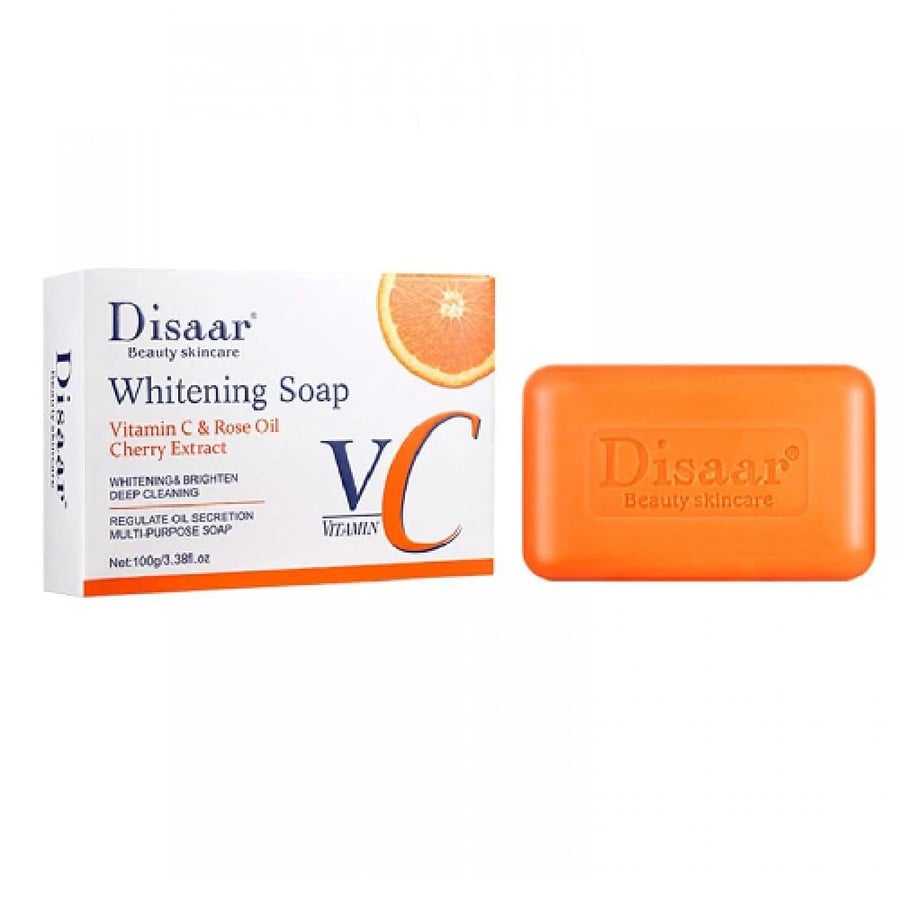 Disaar Beauty Skin Whitening Soap with Vitamin C and Rose Oil - 100 gm