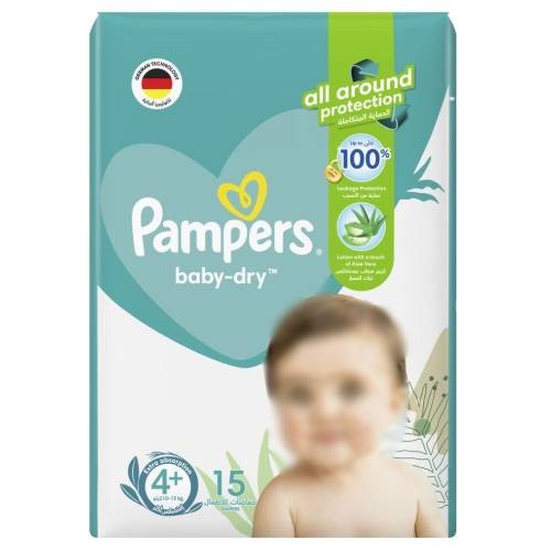 Pampers No. 4+ Diapers, 15 Diapers