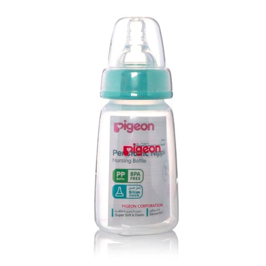 Pigeon plastic feeding bottle, 120 ml, 4 oz, narrow neck