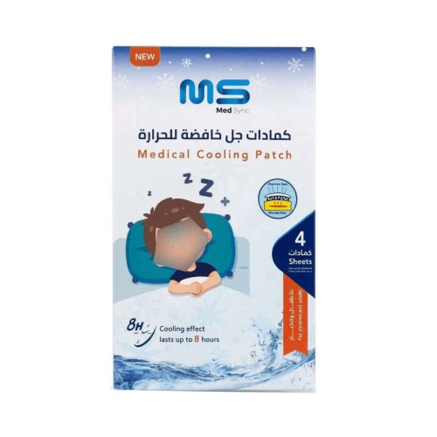 لصقة كمادات جل خافضة للحرارة - 4 قطع من MS