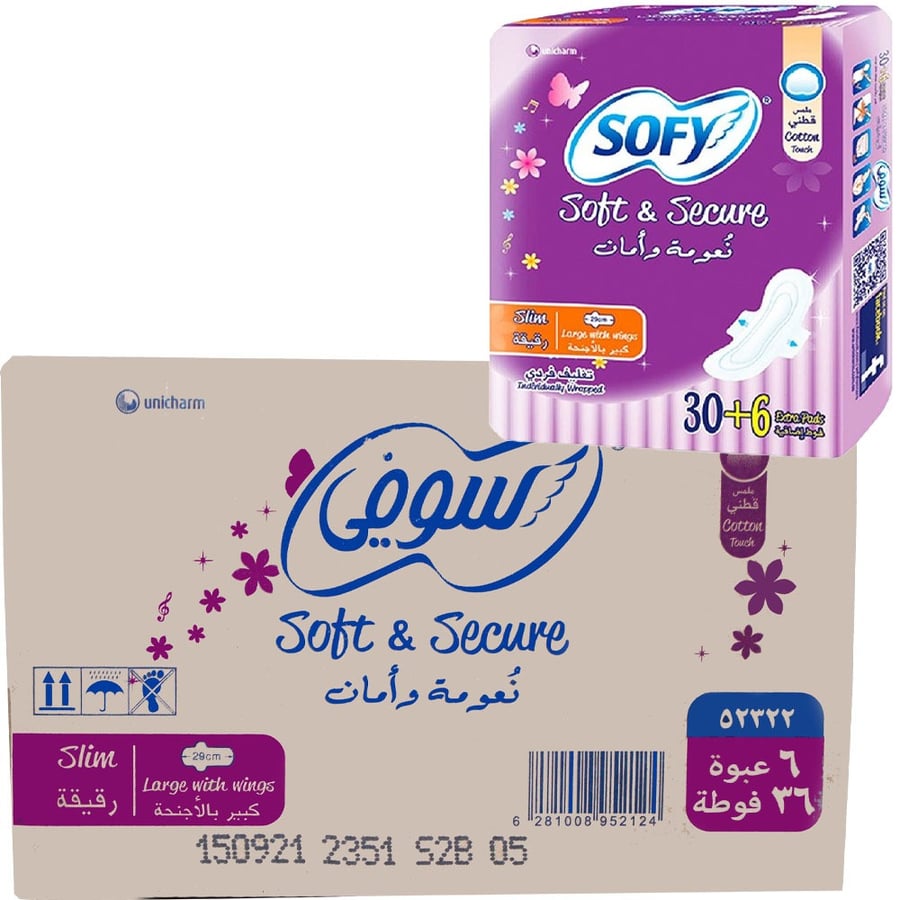 [كرتون] سوفي فوط نسائي كبير بالأجنحة 30+6 مجانا