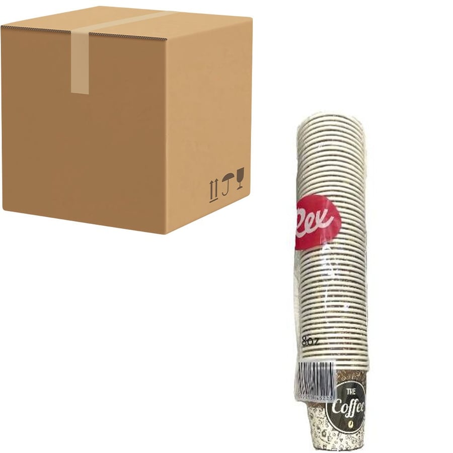 [Carton] Rex paper cups for tea without handle, 8 ounces, 50 cups
