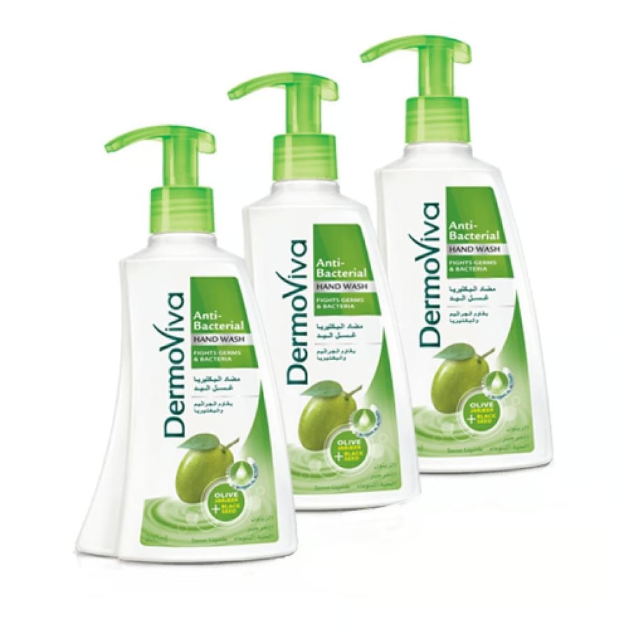 Dermoviva Antibacterial Hand Cleansing Liquid 200 ml Olive oil, watercress and black seed