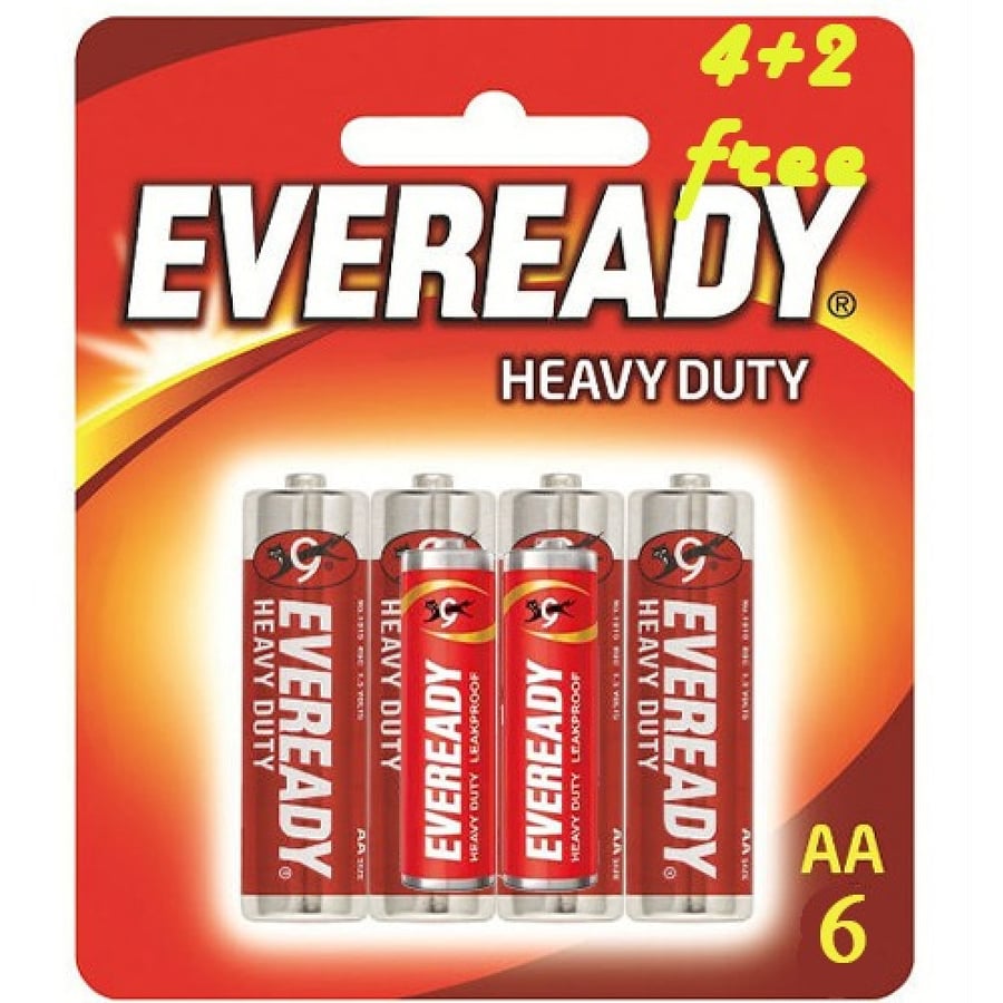 Eveready 4+2 free AA6 batteries