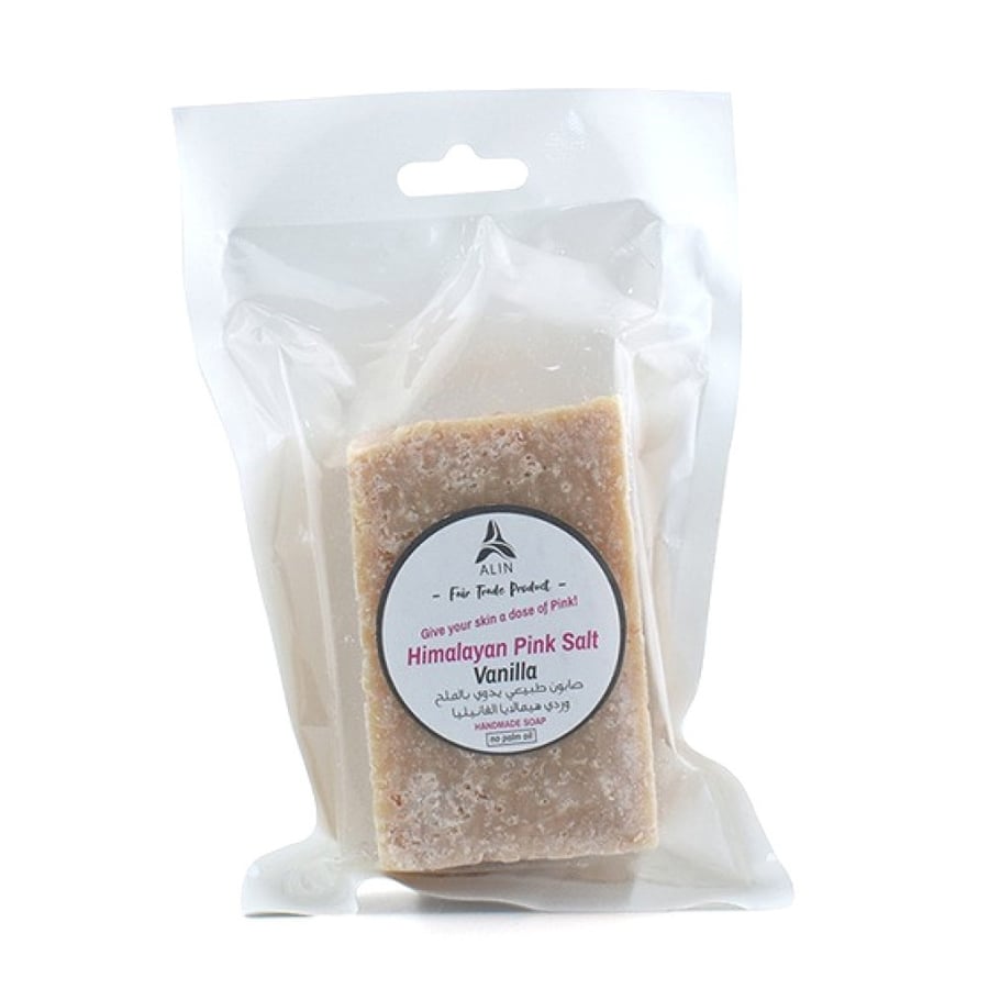 Natural handmade soap cubes with salt Himalayan rose vanilla 100 gm