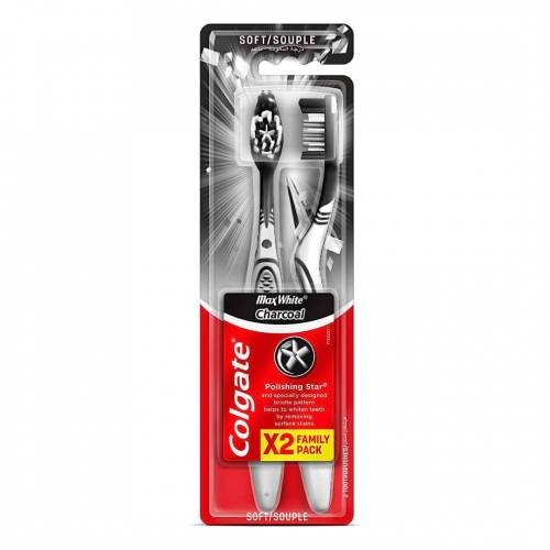 Max White Charcoal Toothbrush 2 Pieces from Colgate
