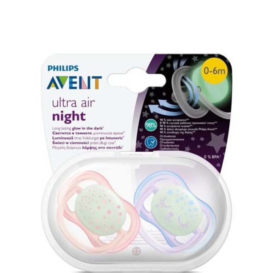 Philips Event Ultra Lily Pacifier for Babies, 2 Pieces, 0-6 Months
