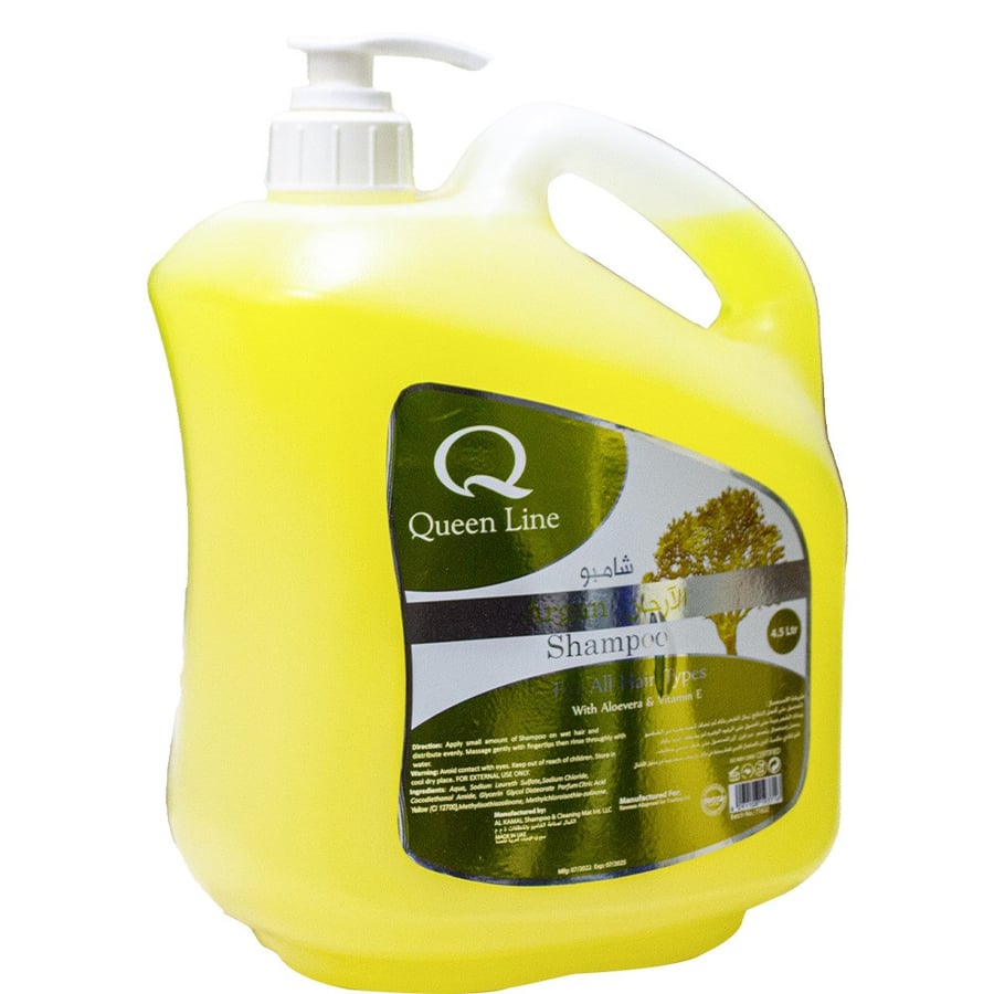 Queen Line Shampoo with Aloe Vera and Vitamin E 4.5 liters