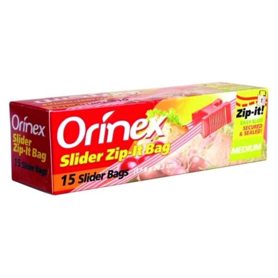 Orinex food storage bags, 20.3 x 17.8 cm, 15 bags