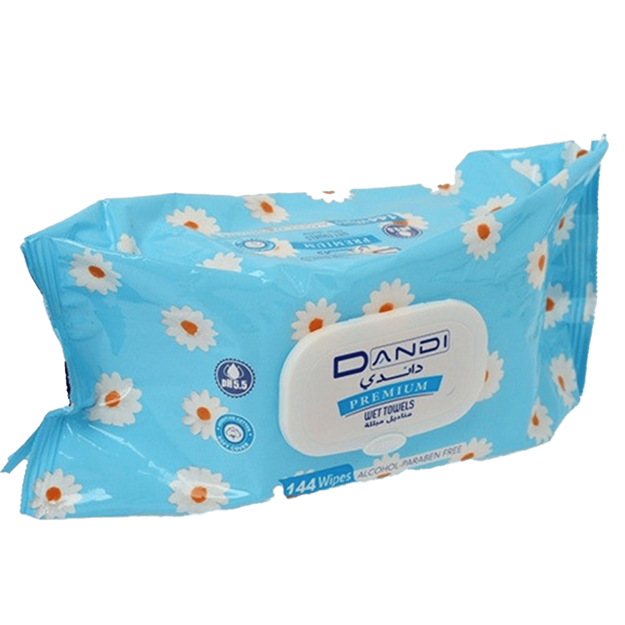 Dandy Premium Wet Wipes 144 Wipes Without Fragrance