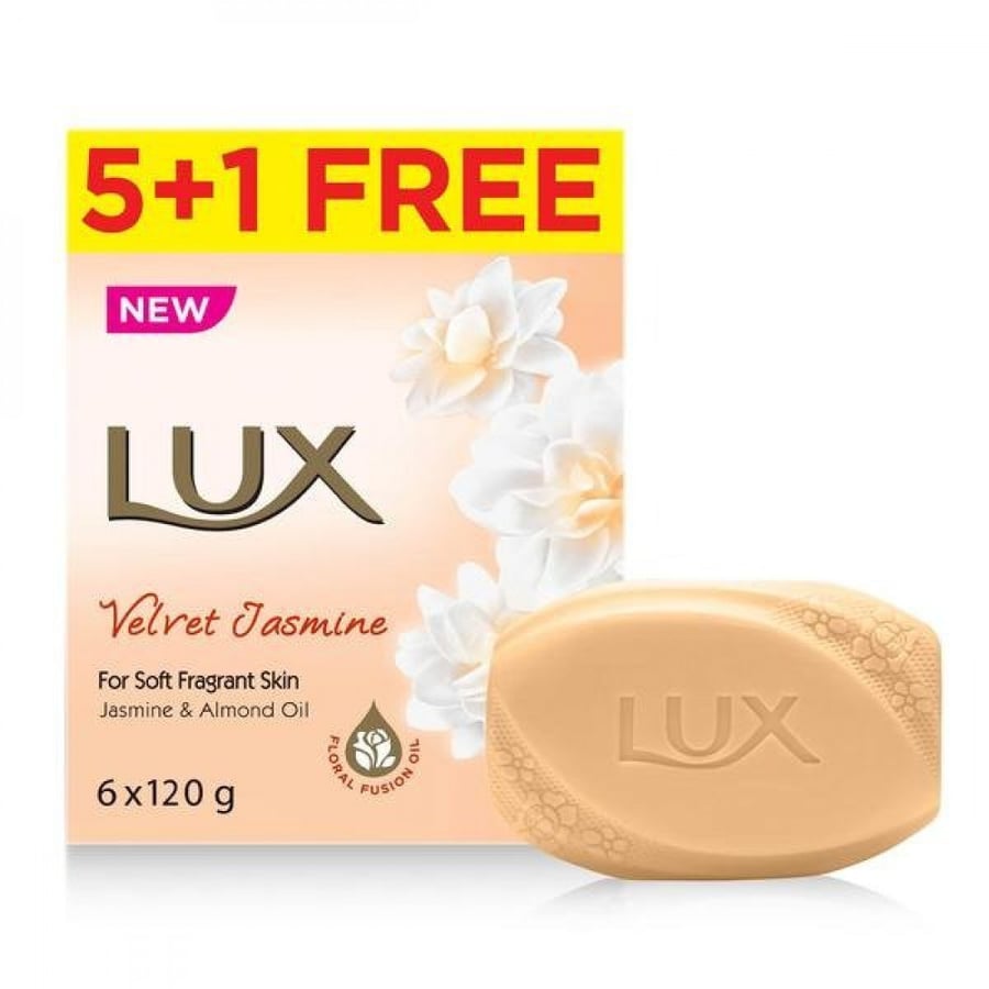 Lux cube soap 120 grams x 6 velvet jasmine