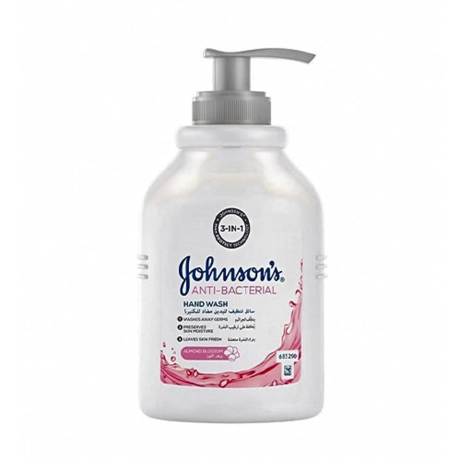 Johnson's antibacterial liquid hand wash, 300 ml, with almond flower