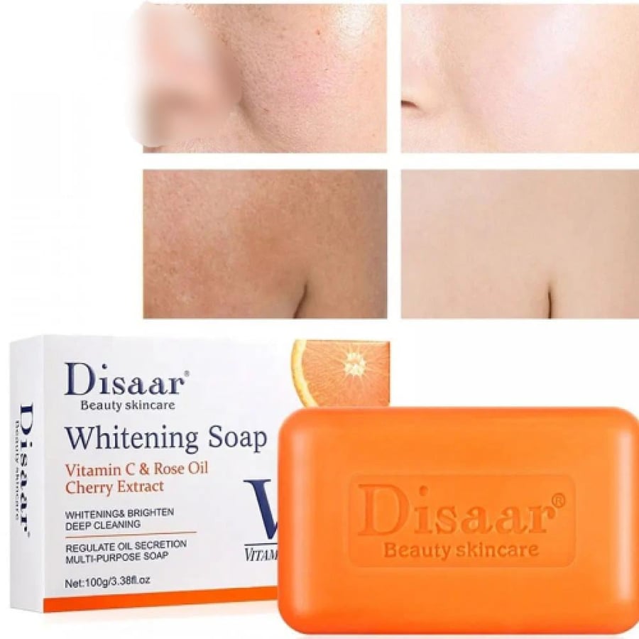 Disaar Beauty Skin Whitening Soap with Vitamin C and Rose Oil - 100 gm