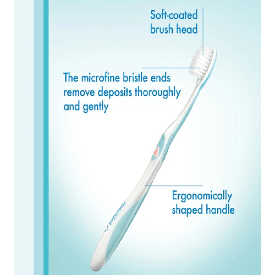 Meridol toothbrush with soft, fine bristles, 2 pieces