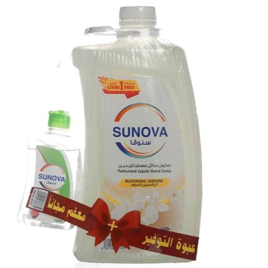 سنوفا سائل لليدين 3.2 الياسمين المزهر + معقم 330 مل