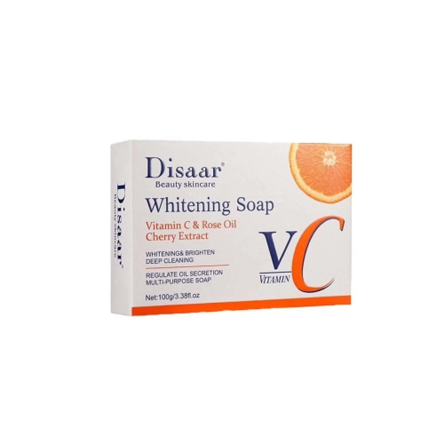 Disaar Beauty Skin Whitening Soap with Vitamin C and Rose Oil - 100 gm
