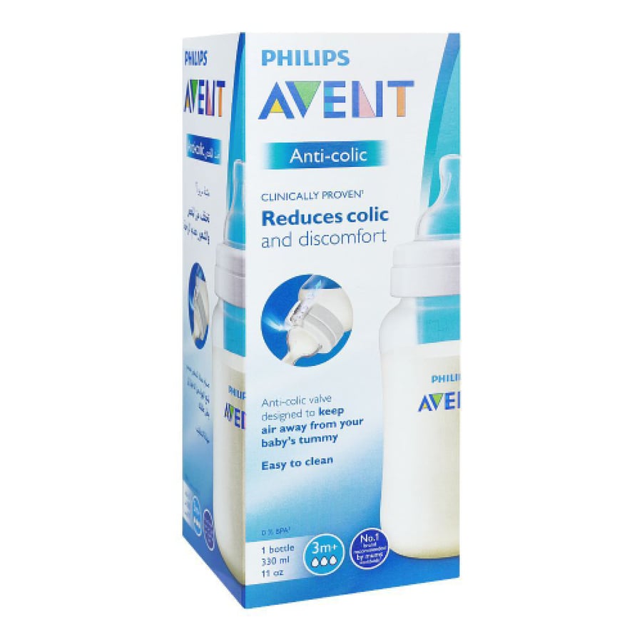 Philips Avent Anti-Colic Plastic Bottle 3 Holes (3+ Months) - 330 ml
