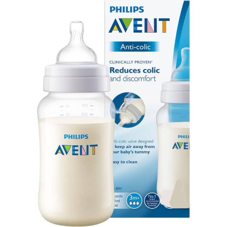Philips Avent Anti-Colic Plastic Bottle 3 Holes (3+ Months) - 330 ml