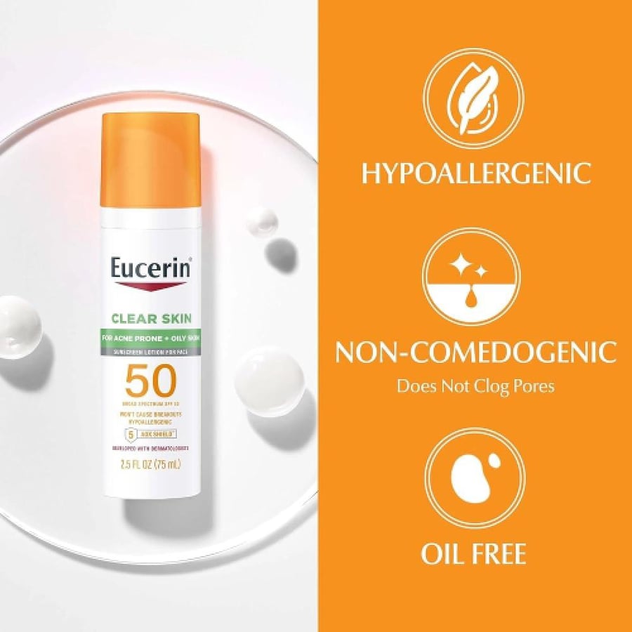يوسيرين واقي من الشمس للوجه خفيف الوزن للتحكم في البشرة الدهنية بعامل حماية من الشمس ( SPF50 ) - 75 مل