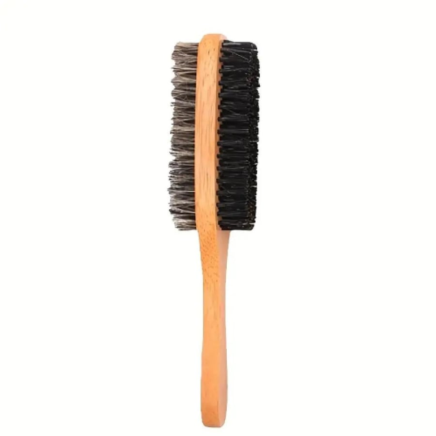 Marawi double-sided wooden hair brush for straightening hair, a soft side and a rough side - No. 118