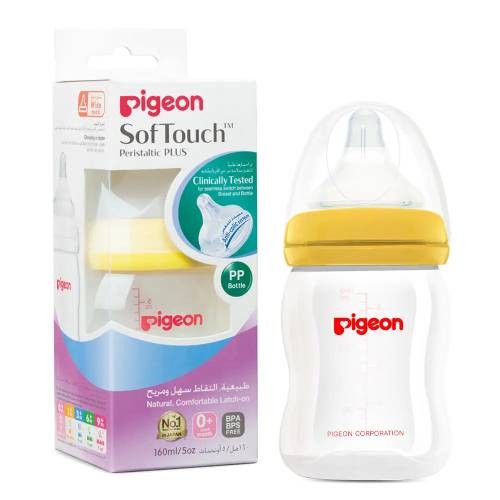 Pigeon Soft Touch Peristatic Plus BB Bottle - 160 ml - Transparent