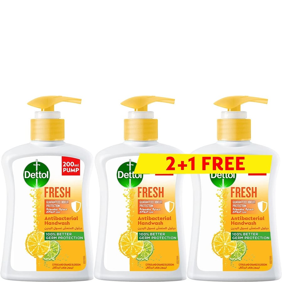 Dettol Eddy soap lemon and orange blossom 200 ml 2+1 free