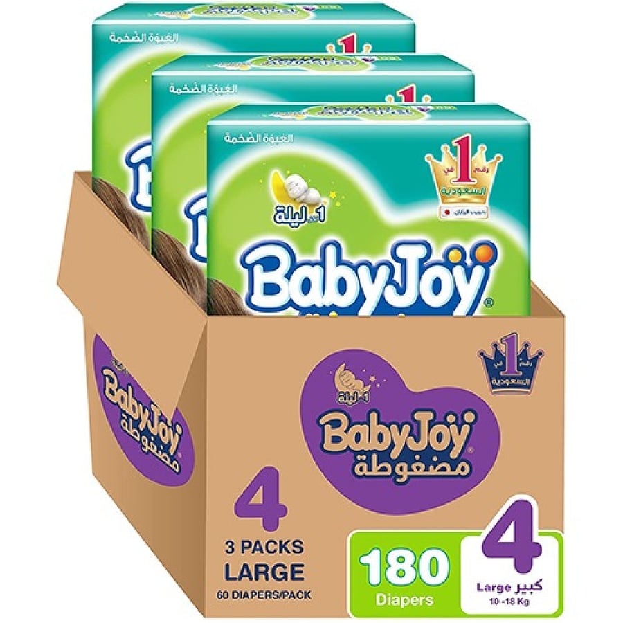 [Carton] Baby Joy diapers, bag No. 4, 180 pieces