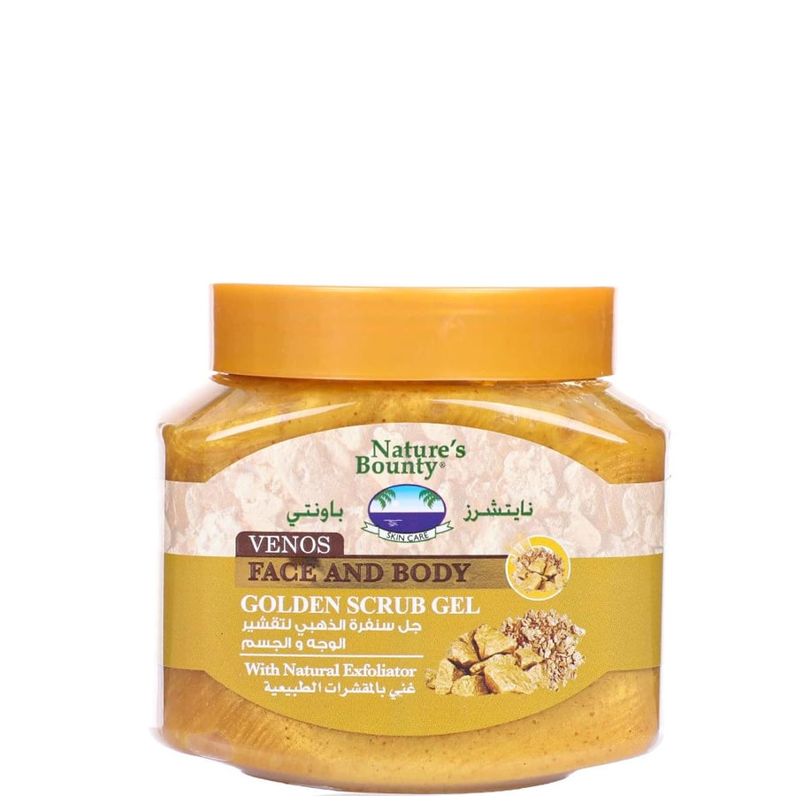 Golden exfoliating gel for face and body, 300 ml