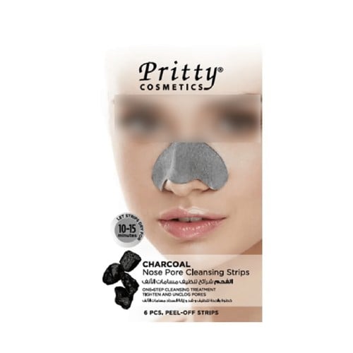 Pretty Charcoal Nose Pore Cleansing Strips, 6 strips
