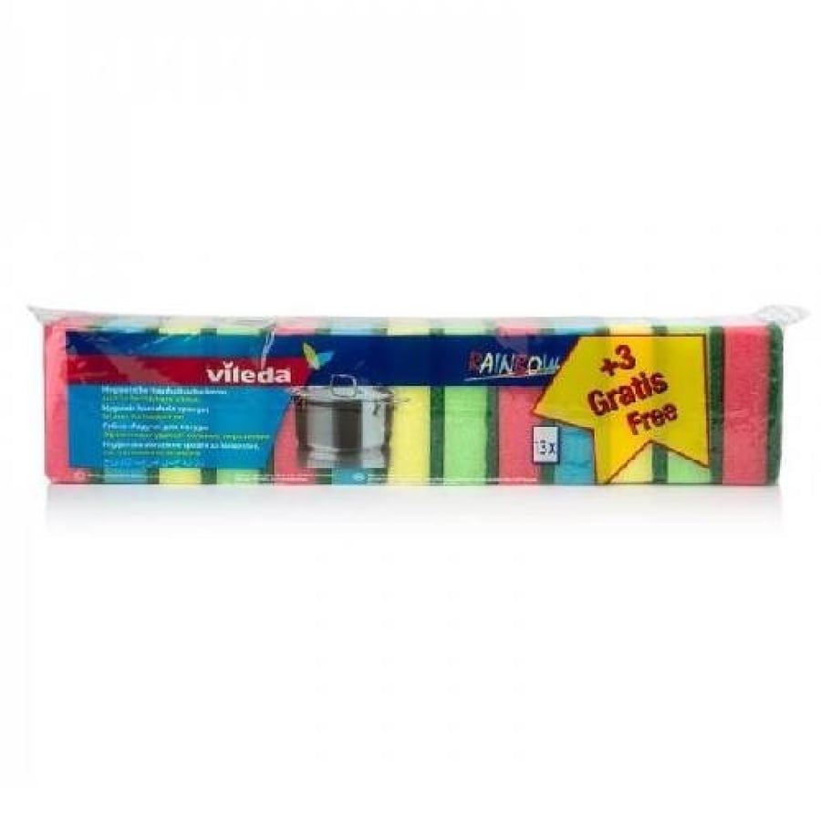 Vileda sponge with rainbow wire, 10 + 3 free