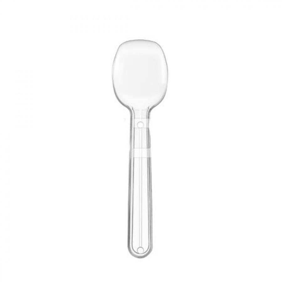 Medium transparent rectangular spoons, 50 pieces