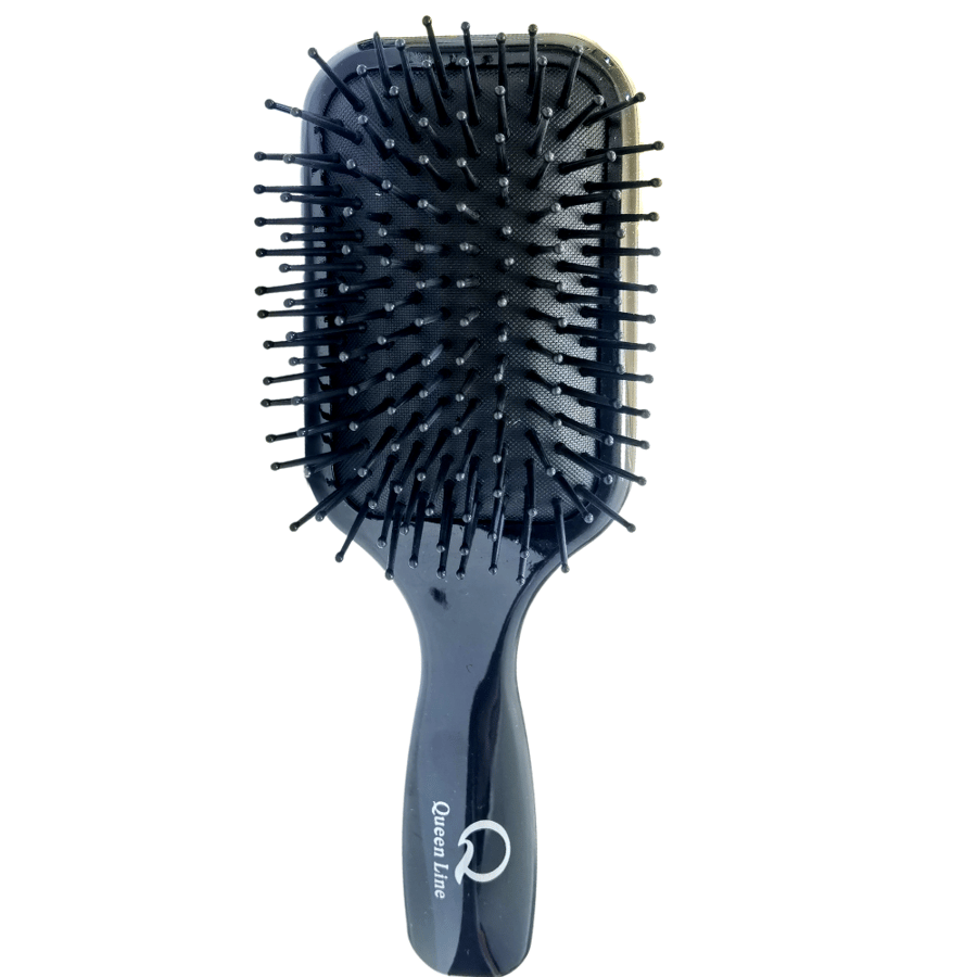 Queen Line Hair Brush Shiny Black