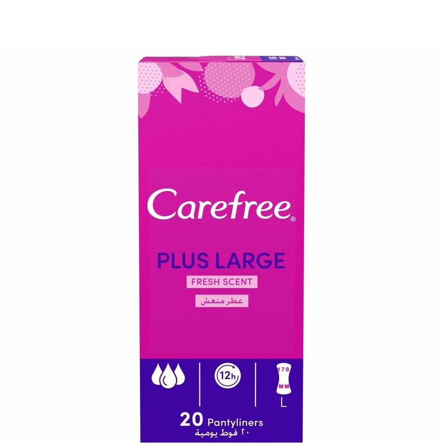 Carefree feminine towels, refreshing fragrance, 20 pads