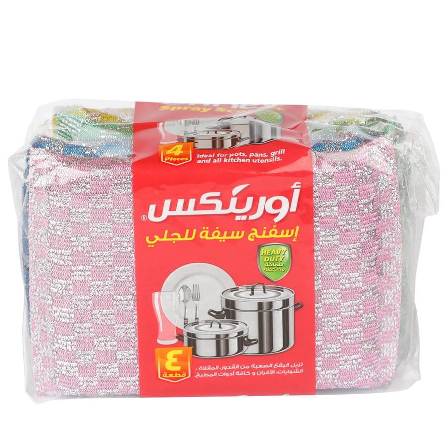 اسفنج سيفة للجلي من أورينكس 4 حبة
