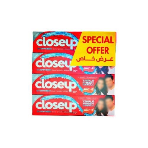 Closeup paste red 75 ml 4 pieces offer