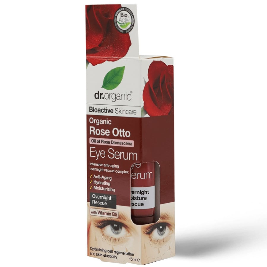 Eye serum with roses from Dr. Organic, 15 ml