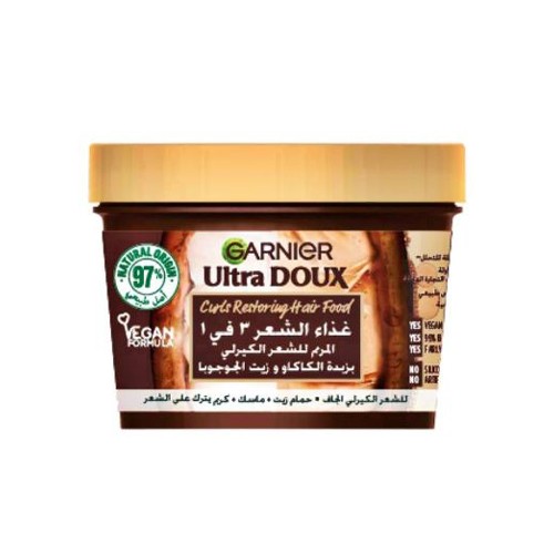 جارنير غذاء الترا دوكس الشعر  3 في 1 بزبدة الكاكاو والجوجوبا 390مل