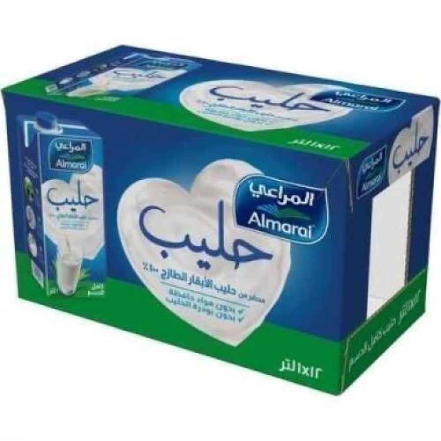 حليب المراعي كامل الدسم طويل الاجل 3*4*1 لتر- (كرتون)