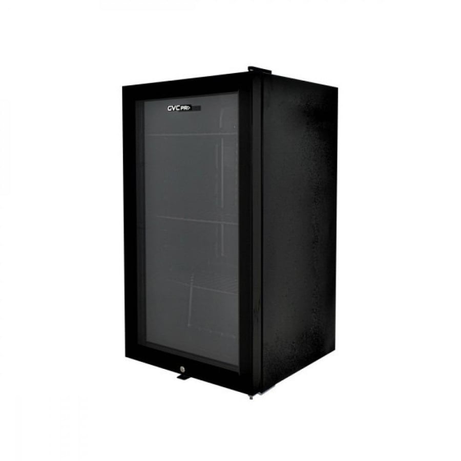 GVC Pro single door refrigerator - 90 liters black color model GVRG-155
