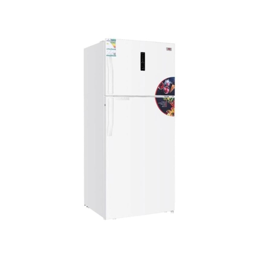 Two-door refrigerator HM 18.6 cubic feet 527 liters - inverter with glass shelves - white - HM680WRF-O23INV