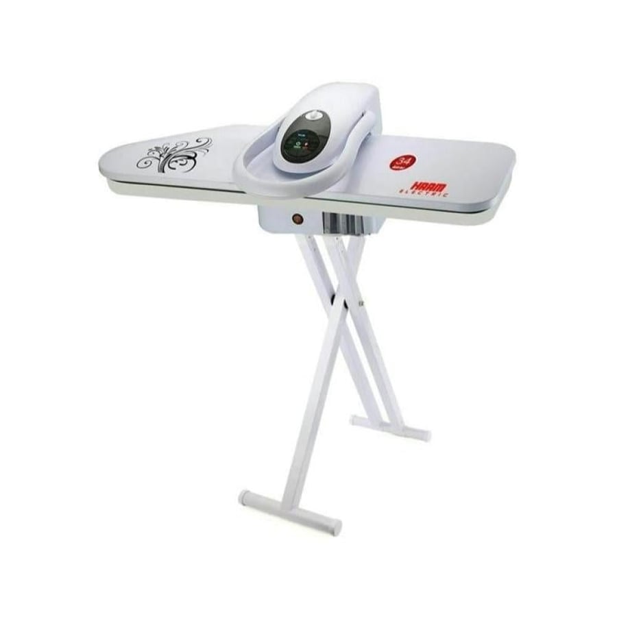 هام مكواة كبس بخارية 38 بوصة 2200 واط بشاشة - أبيض - HM38SP-WN24
